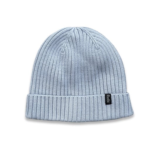 Retki 100% Merino rib one size beanie, grey