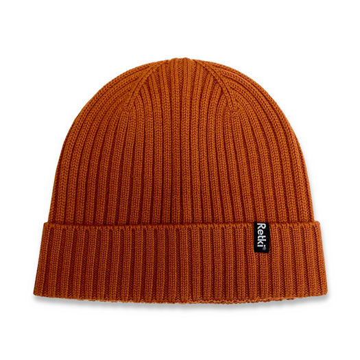 Retki 100% Merino rib one size kepurė, orange