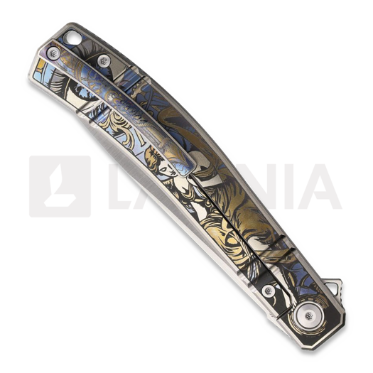 Rike Knife Frame Lock Engraved M390 折叠刀