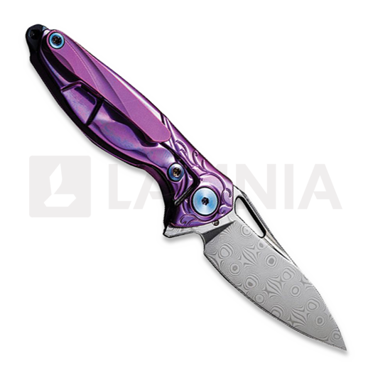 Rike Knife Hummingbird Framelock Purple folding knife