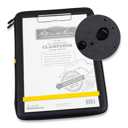 Rite in the Rain All-Weather Clamp Desk, svart