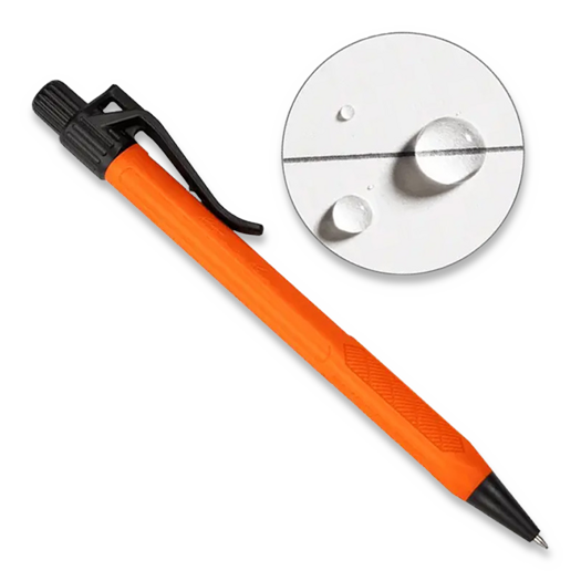 Rite in the Rain Click Action Pen, オレンジ色
