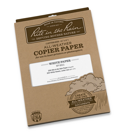 Rite in the Rain Copier Paper White 200 Sheets