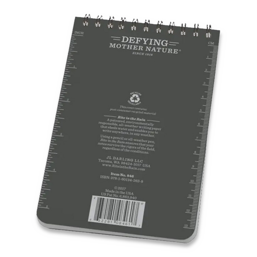 Rite in the Rain Pocket Top Spiral 4 x 6, grey