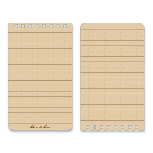 Rite in the Rain Pocket Top Spiral Kit 3 x 5, Tan/Tan