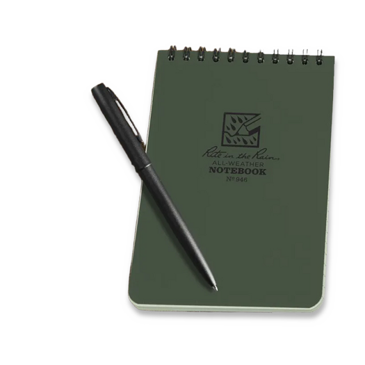 Rite in the Rain Pocket Top Spiral Kit 4 x 6, Green/Tan