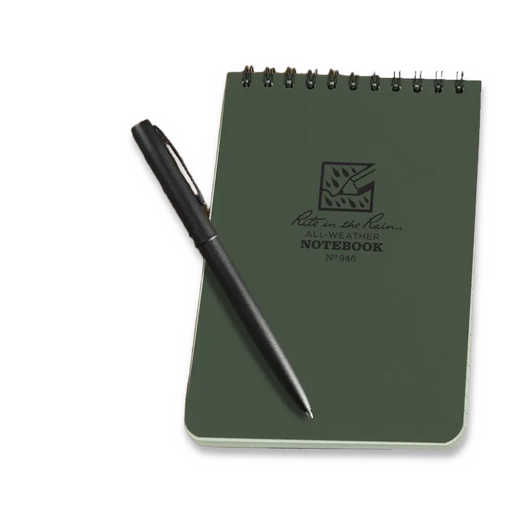 Rite in the Rain Pocket Top Spiral Kit 4 x 6, Green/Tan