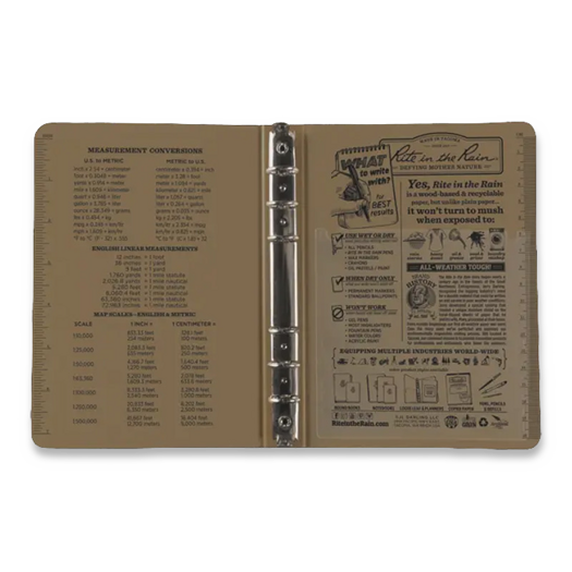 Rite in the Rain Ring Binder - 1/2" Capacity, Tan