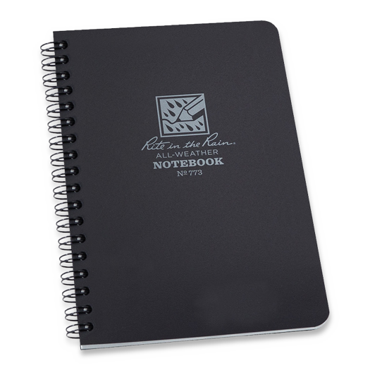 Rite in the Rain Side Spiral Notebook Black
