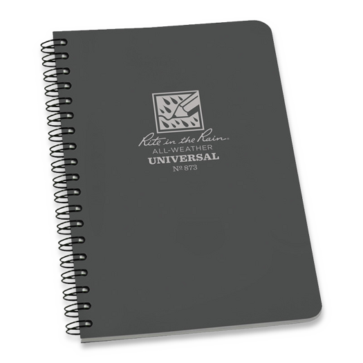 Rite in the Rain Side Spiral Notebook, 灰色