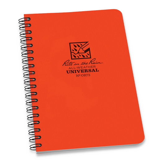Rite in the Rain Side Spiral Notebook, oranje