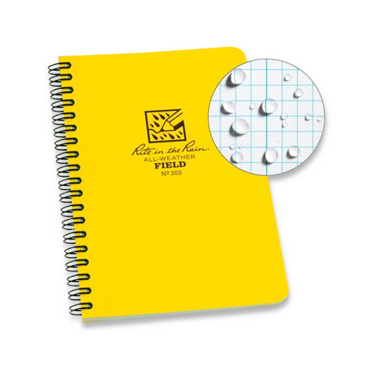Rite in the Rain Side Spiral Notebook Yellow