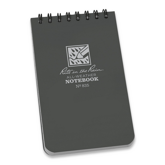Rite in the Rain Top Spiral Notebook 3x5 Gray