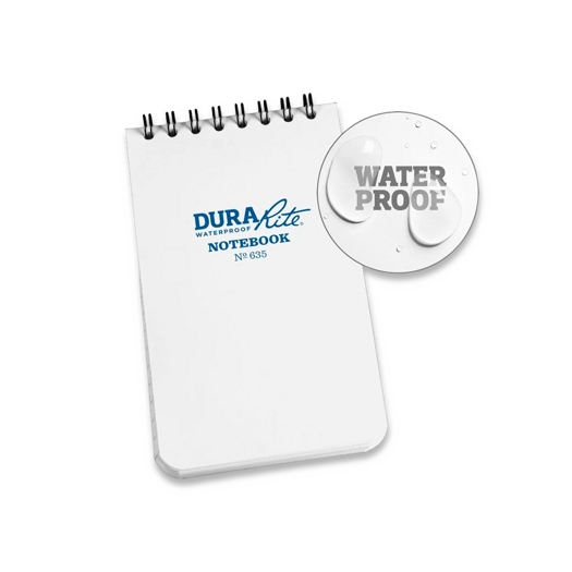 Rite in the Rain Top Spiral Notebook 3x5 White