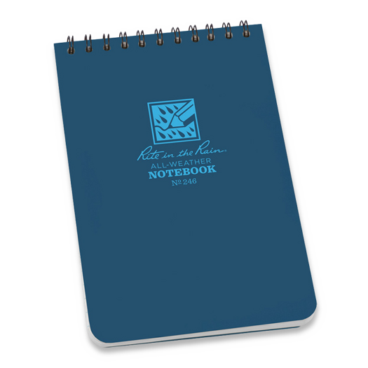 Rite in the Rain Top-Spiral Notebook 4x6, כחול