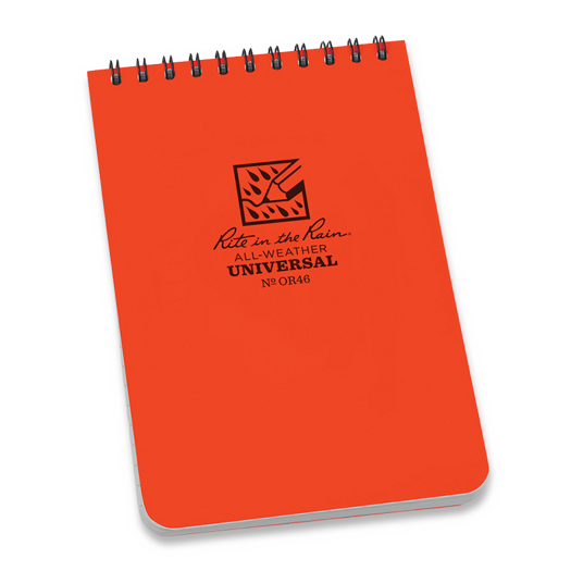 Rite in the Rain Top Spiral Notebook Orange