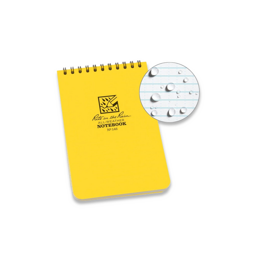 Rite in the Rain Top Spiral Yellow Notebook 4X6