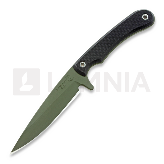 RMJ Tactical Sparrow 칼, hybrid sheath, black/OD