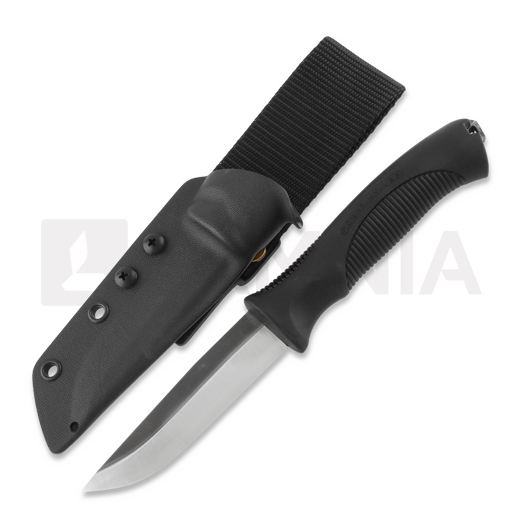 Rokka Korpisoturi kniv, black, kydex sheath