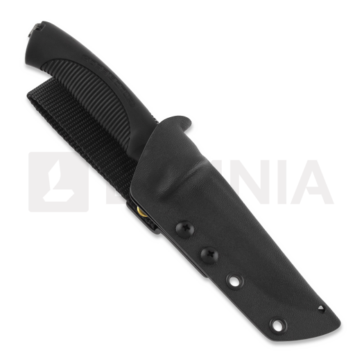 Rokka Korpisoturi 刀, black, kydex sheath