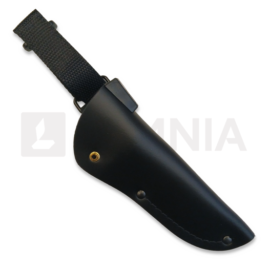 Rokka Korpisoturi 刀, black, leather sheath