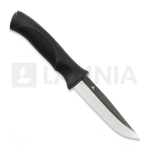 Нож Rokka Korpisoturi, black, leather sheath