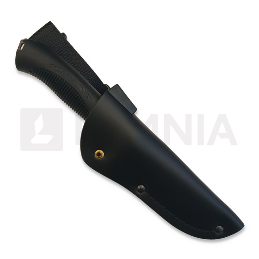 Rokka Korpisoturi 刀, black, leather sheath