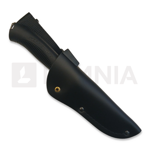 Rokka Korpisoturi 刀, black, leather sheath