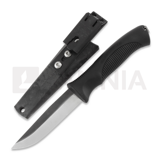 Couteau Rokka Korpisoturi, black, with Ulticlip