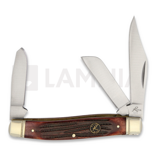 Roper Knives Tobacco Stockman pocket knife