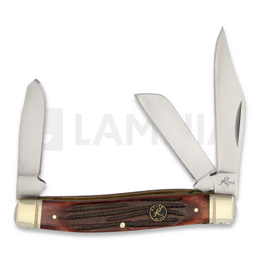 Roper Knives Tobacco Stockman pocket knife
