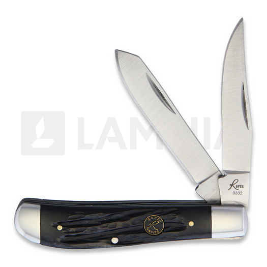 Roper Knives Trapper Black Bone pocket knife