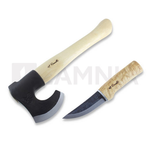 Roselli Allround-Axt kurz + Jagdmesser, Geschenkbox