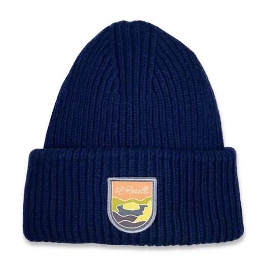 Roselli Beanie cashmere & merino wool, orange patch