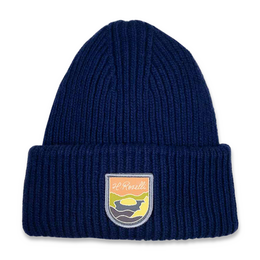 Roselli Beanie cashmere & merino wool, orange patch