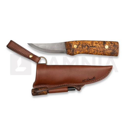 Roselli Hunting knife, dark, full tang with firesteel