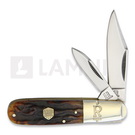 Pocket knife Rough Ryder Barlow Brown Stag Bone