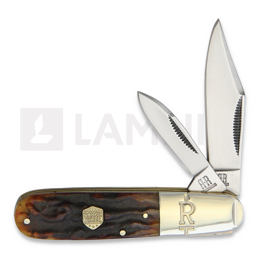 Pocket knife Rough Ryder Barlow Brown Stag Bone