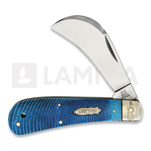 Rough Ryder Black And Blue Hawkbill Pocket knife