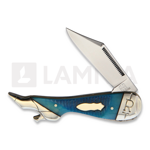 Rough Ryder Black and Blue Leg Knife linkkuveitsi