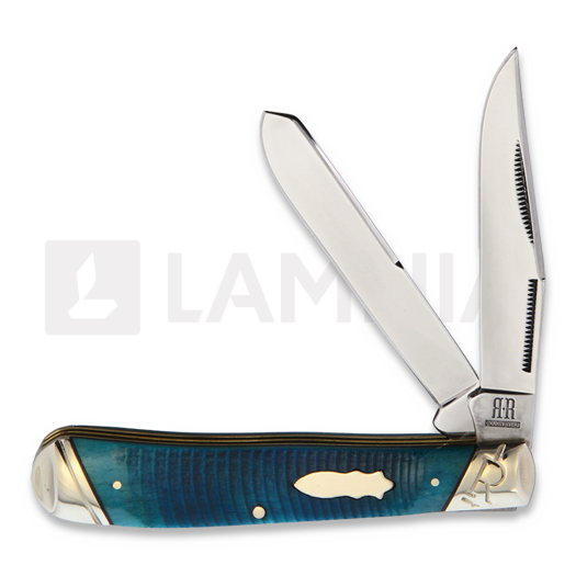 Rough Ryder Black and Blue Trapper pocket knife