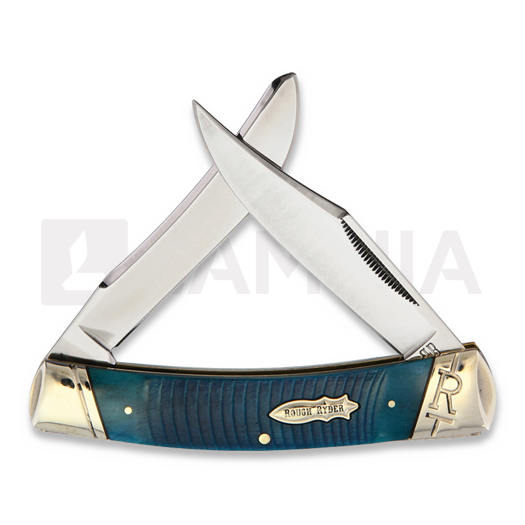 Pocket knife Rough Ryder Black & Blue Large Moose