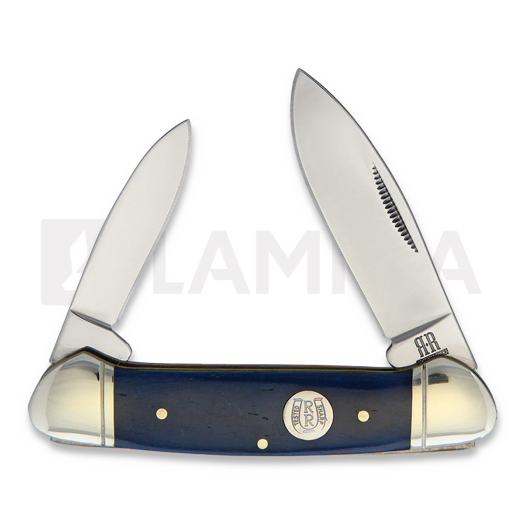 Navalha Rough Ryder Blue Smooth Bone Canoe