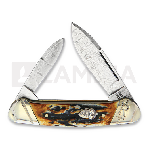 Pocket knife Rough Ryder Canoe Cinnamon Stag