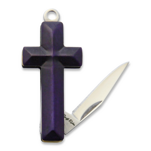Rough Ryder Cross Knife Purple Smooth Bone folding knife