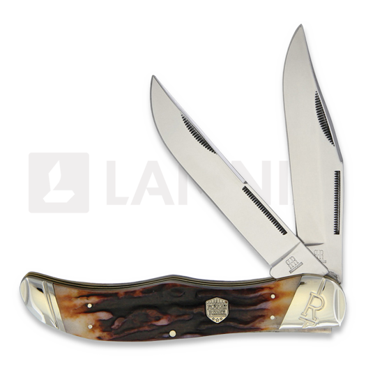 Rough Ryder Folding Hunter Brown Stag Bone pocket knife