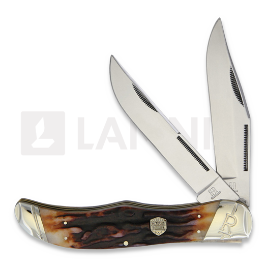 Rough Ryder Folding Hunter Brown Stag Bone pocket knife