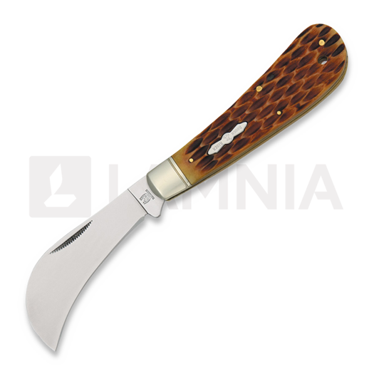 Rough Ryder Hawkbill pocket knife, amber