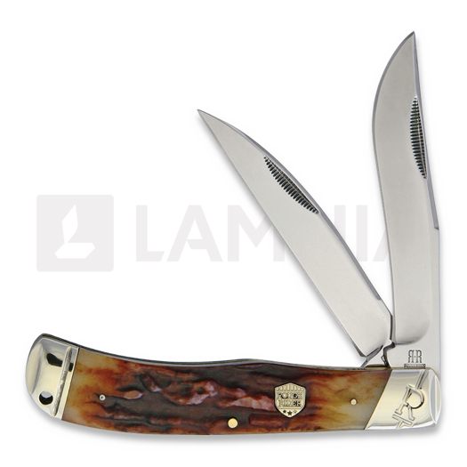 Rough Ryder Jumbo Trapper Brown Stag Bone pocket knife