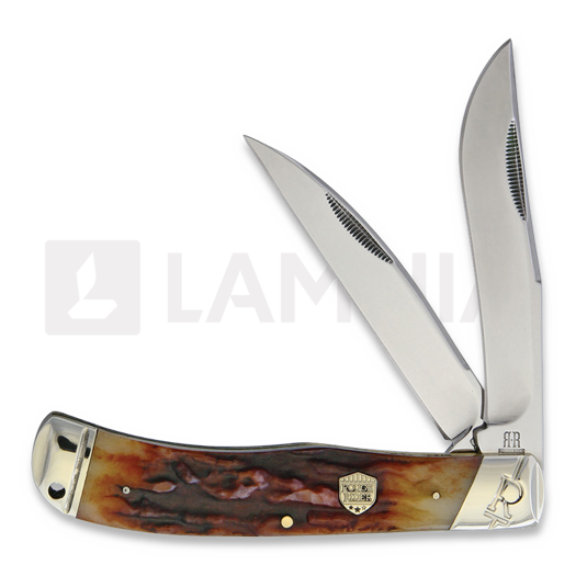 Pocket knife Rough Ryder Jumbo Trapper Brown Stag Bone